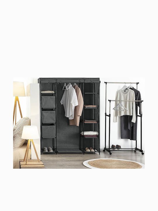 5Five Floor Garment Rack Metal Silver 86x42x165cm