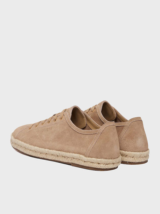Suede Men's Espadrilles in Beige Colour