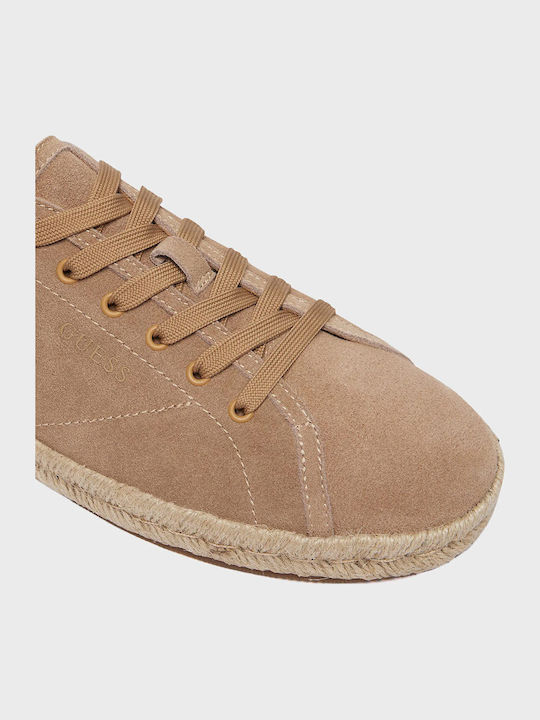Suede Men's Espadrilles in Beige Colour
