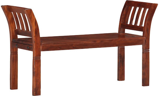 Dining Bench With Wooden Brown Surface 111x37x60cm