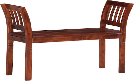 Dining Bench With Wooden Brown Surface 111x37x60cm