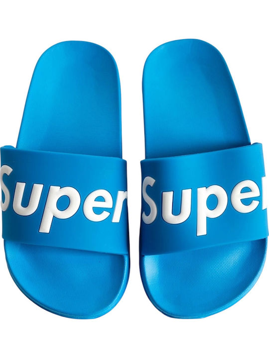 Kids' Flip Flops Slides Light Blue