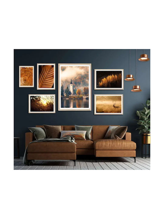 Poster Wooden Surface Pst25118 40cm X 50cm Premium Black Wooden Frame
