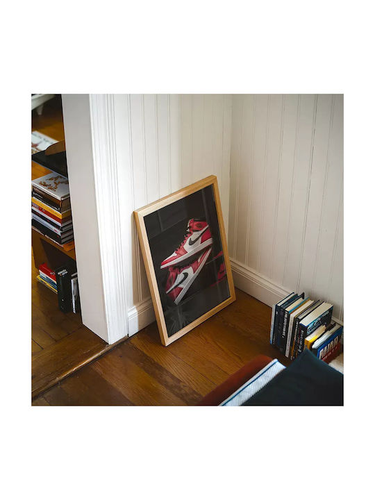 Poster Chicago Sneakers Snk153 40cm X 50cm Premium Black Wooden Frame