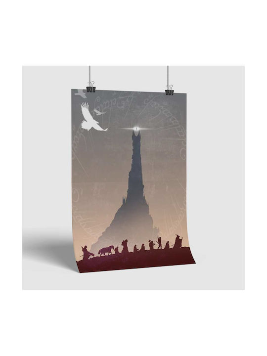 Poster Lord Rings Mountain Journey Mv129 40cm X 50cm Premium Black Wooden Frame