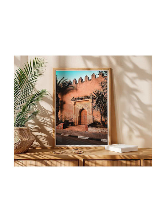 Poster Arabic Door Pst2595 40cm X 50cm Premium Black Wooden Frame