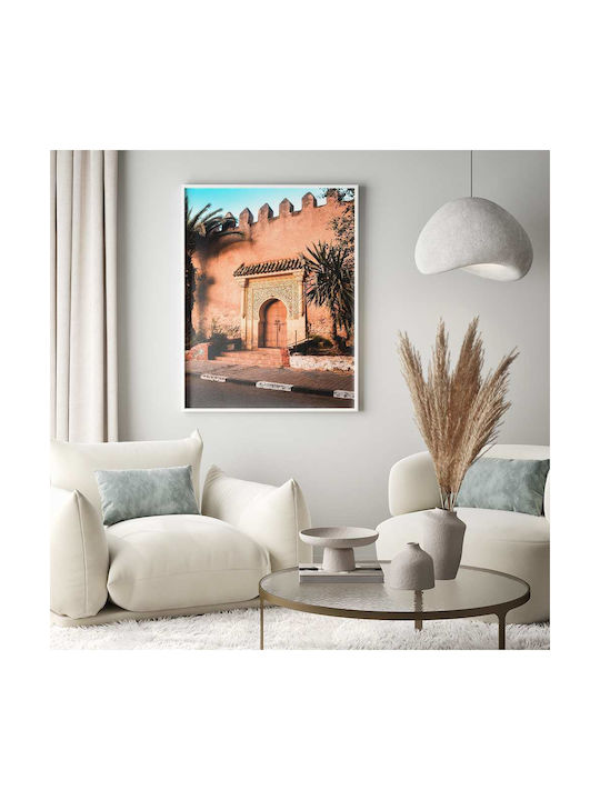 Poster Arabic Door Pst2595 40cm X 50cm Premium Black Wooden Frame