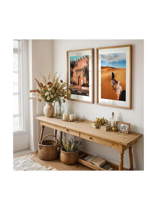 Poster Arabic Door Pst2595 40cm X 50cm Premium Black Wooden Frame
