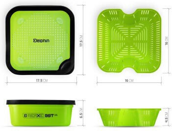 Pellet Soaking Box Delphin Reaxe Bst 17.5 × 17.5 × 6.5 Cm 1.8 Liters
