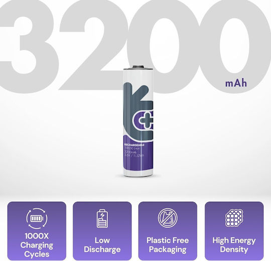 Uniross Επαναφορτιζόμενη Μπαταρία 18650 Li-ion 3200mAh