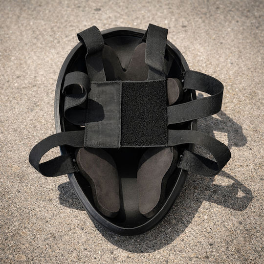 Ballistic Protective Mask Nij Iiia Aramid Kevlar Resistant To 9mm 44 Magnum Adjustable Fixing System Black