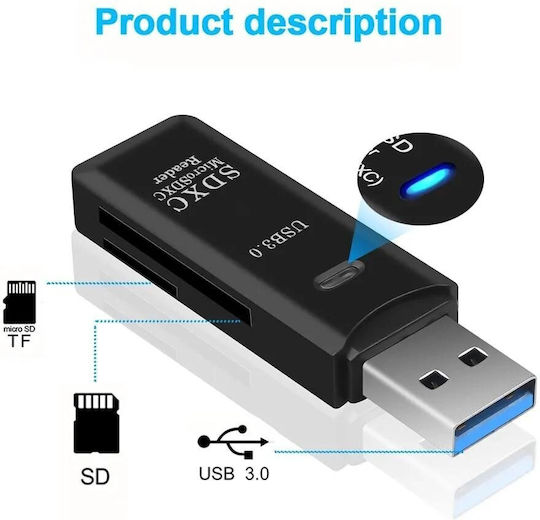 Кард Рийдър USB 3.0 за SD/микро SD