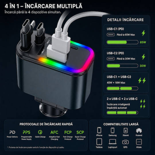 FM Transmitter Αυτοκινήτου με Bluetooth / USB