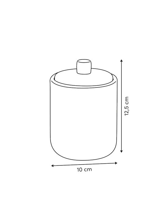 5Five F-v Strio Θήκη για Βαμβάκι Κεραμική Πράσινη 3560231174965