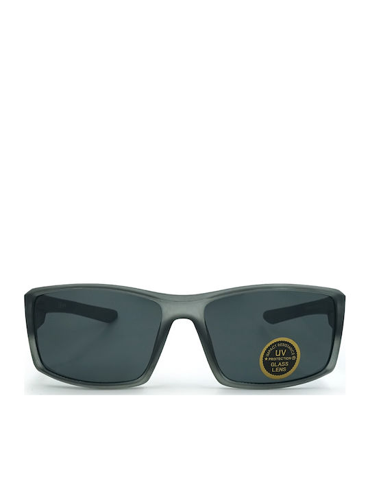 Optosquad Grey Sunglasses With Horn-Rimmed Frame Optosquad Grey Sunglasses With Horn-Rimmed Frame