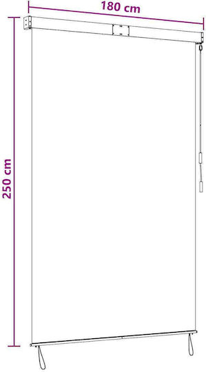 vidaXL Ρόλερ Σκίασης Μερικής Συσκότισης Π180xΥ250εκ. 42037201