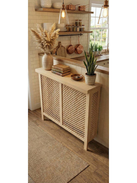 SteweHome Radiator Cover From Solid Wood Beige 76x18x79cm