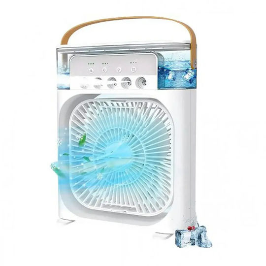 Spring SDS-21148 Ανεμιστηράκι USB με Νερό και Φωτισμό 5W Λευκό