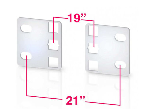 Techly Professionelles Techly I-Fall Rail-adp1etg Paar Halterung Reduzierung 21'' 19'' 1u Etsi Rack Schränke
