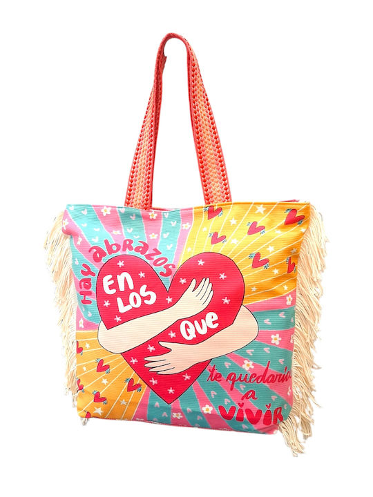 W'el Woman's Elegance Stoff Strandtasche Rote