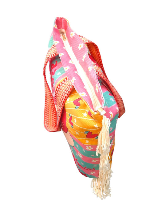 W'el Woman's Elegance Stoff Strandtasche Rote