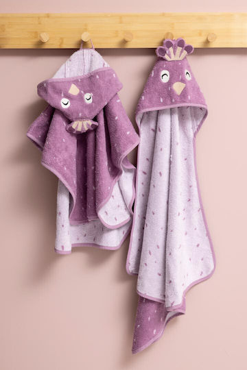 Trixie Baby-Badetuch mit Kapuze Mrs Mrs. Peacock 75x75cm