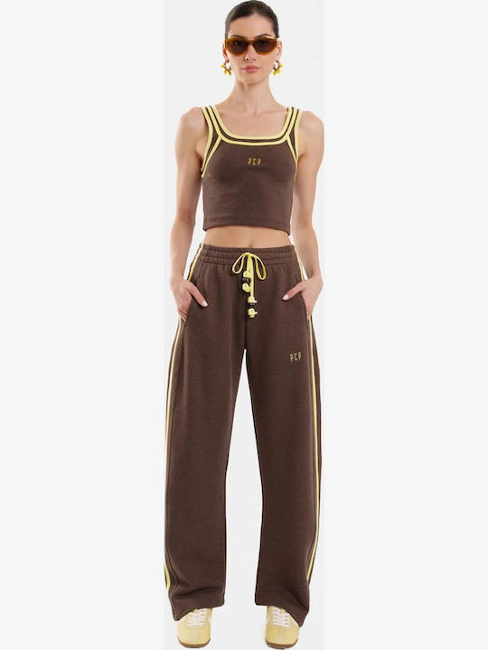 Damen Bluse Ärmellose Braune