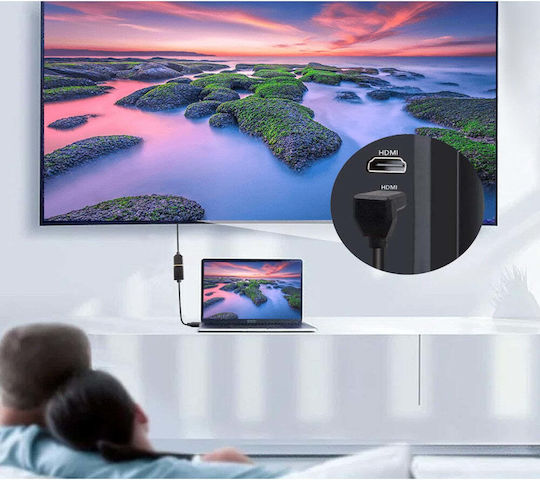 Techly HDMI 2.0 Premium High Speed 4K 60Hz HDR Angle (90°) HDMI Cable HDMI Male - HDMI Male 1m Black