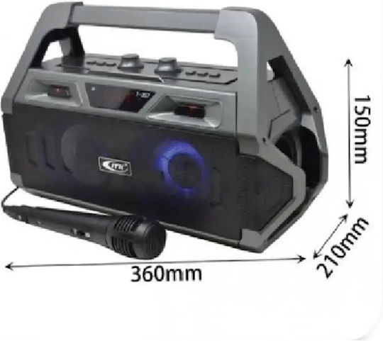 Sistem Karaoke Cu Microfon Cu Fir Și Efecte De Iluminare T-357 T-357-Gri Gri