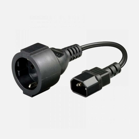 Manhattan Icoc Schuko - IEC C14 Cablu 0.23m Negru (216268)