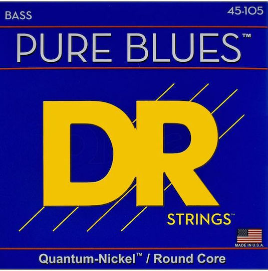 DR Pure Blues Set Bass Strings Stainless Steel 45 - 105