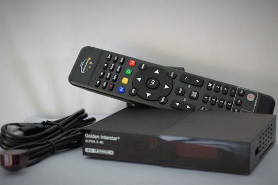Golden Media Satellite Decoder Alpha X 4K 311130 4K UHD DVB-S2 With Built-in Wi-Fi In Black Colour