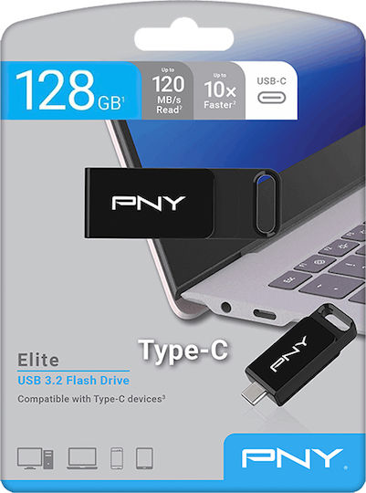 PNY 128GB USB 3.2 Stick Μαύρο