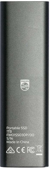 Philips Ultra Speed USB 2.0 Външен SSD 2000ГБ 1.8" Сив