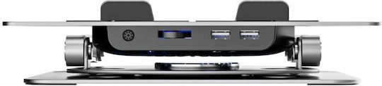 Wozinsky WDCX-X16-AS Cooling Pad for Laptop up to 16" with 1 Fan and Silver Lighting