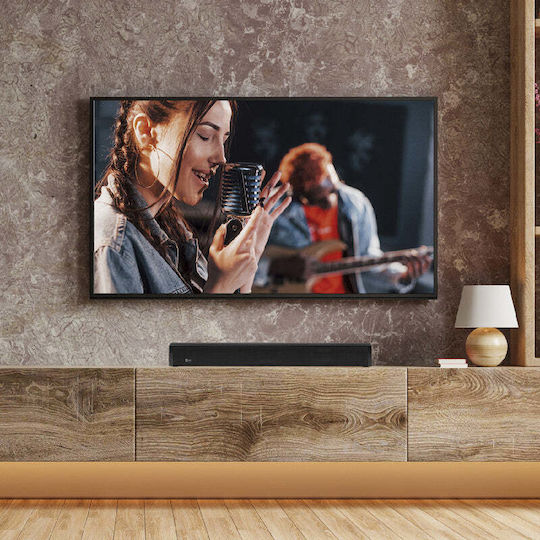 Telesystem TS5430W Soundbar 2.0 Bluetooth και HDMI 30W με Τηλεχειριστήριο Μαύρο