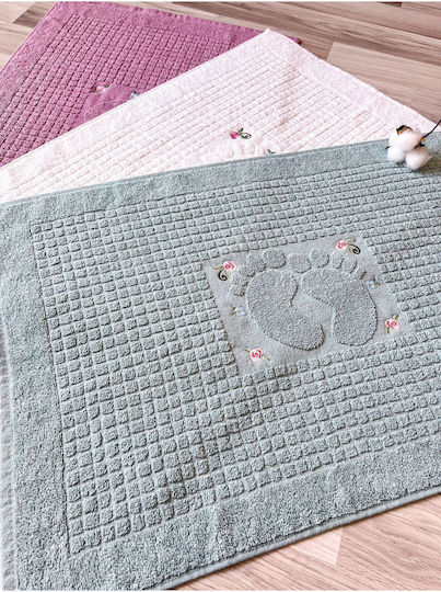 SteweHome Set Cotton Bath Mats Ste-024703-V51035 Green 50x70cm 3 Pieces