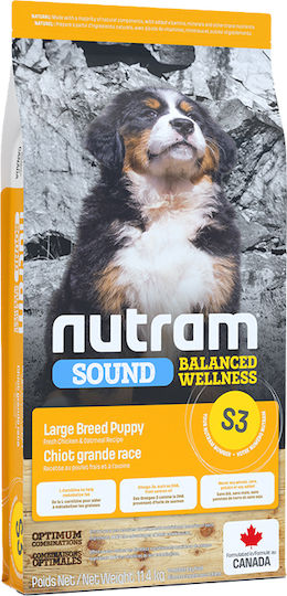 Nutram S3 Sound Balanced Wellness 11.4kg Dry Food for Large Breed Puppies with Brown rice and Chicken
