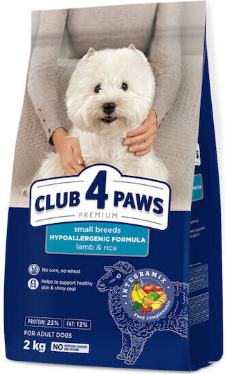 Club 4 Paws 14kg Trockenfutter für erwachsene Hunde kleiner Rassen mit Lamm und Reis
