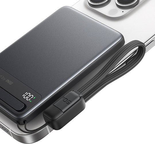 Iniu MagPro Slim MagSafe Qi2 Power Bank 5000mAh 15W με Θύρα USB-C Μαύρο