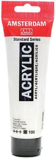 Royal Talens Amsterdam All Acrylics Standard Ακρυλικό Χρώμα Ζωγραφικής Titanium White 105 120ml