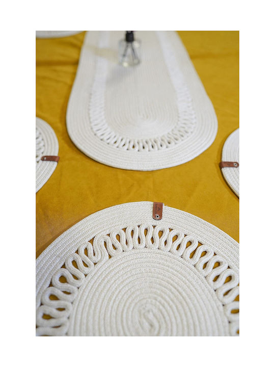 SteweHome Wicker White Placemats 100x35cm