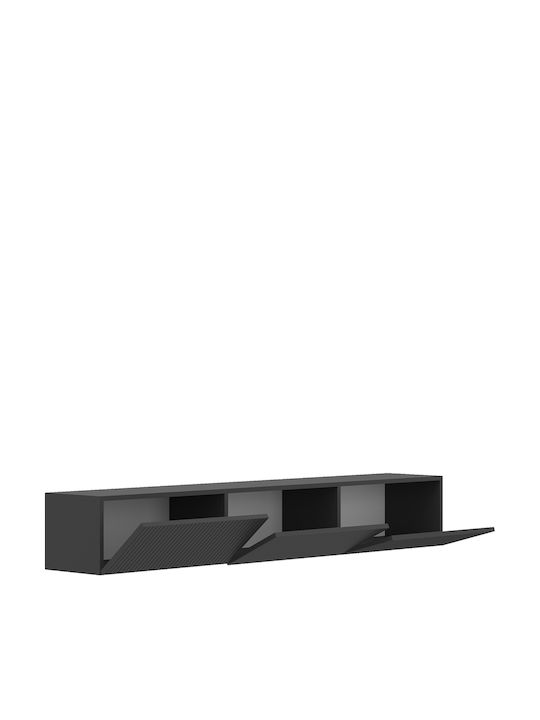 TV Stand with LED Lighting Gray L180xD31xH28cm