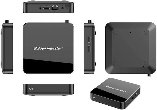 Golden Interstar TV Box Interstar X4 with WiFi USB 2.0 1GB RAM and 8GB Storage Space with Operating System Linux