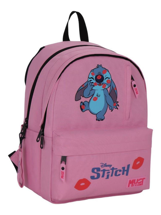 Must Team Ghiozdan Scoala Monocrom de Spate Scoala Primara Roz 25 Litri 32 x 19 x 42 cm