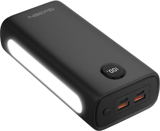 GoGEN Power Bank 30000mAh με 2 Θύρες USB-A και 2 Θύρες USB-C Μαύρο