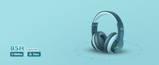 iClever BTH12 Căști Over Ear Wireless Bluetooth cu 40 de Ore Autonomie Verzi