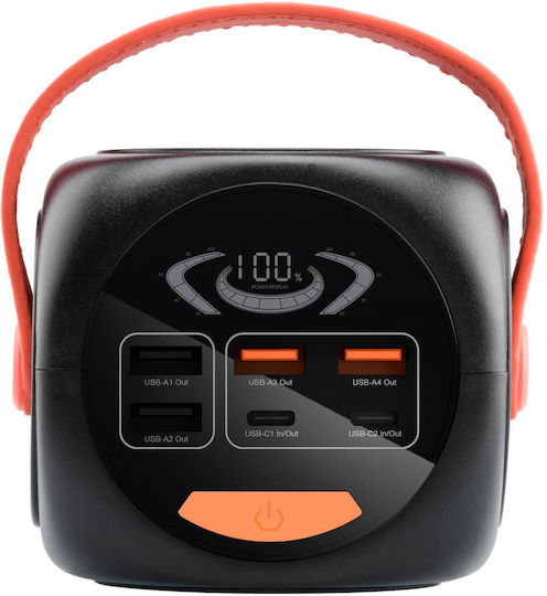 GoGEN Power Bank 60000mAh με 4 Θύρες USB-A και 2 Θύρες USB-C Μαύρο