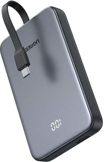 Ugreen Power Bank 10000mAh 20W με 3 Θύρες USB-C Power Delivery Γκρι