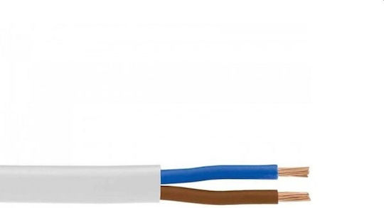 NYMHY Καλώδιο Ρεύματος με Διατομή 3x2.5mm² σε Λευκό Χρώμα 1m Εύκαμπτο